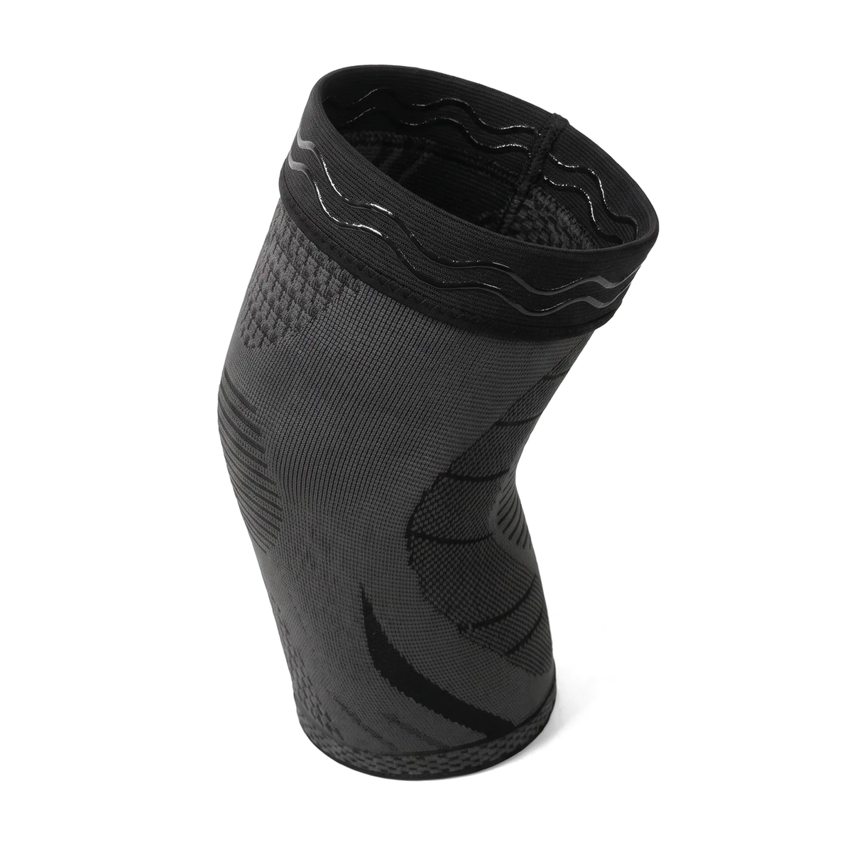 ForceFlex Knee Sleeve Black, silicone grip band inside the top